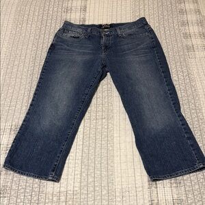 Lucky brand size 10/30 classic rider crop straight leg blue jeans